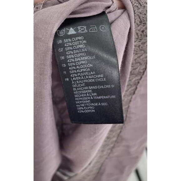 H&M Women’s Muted‎ Purple Cupro/Cotton Tiered Midi Dress Boho Peasant Size 10 - Picture 5 of 10